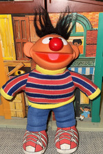 Vintage 1985 Sesame Street Ernie Doll Applause Vinyl Head Plush Body