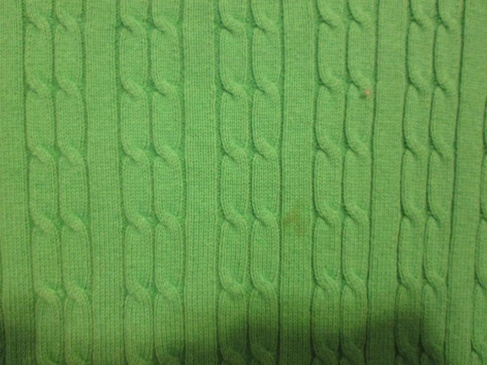 Suéter tejido con cable 100 % algodón para mujer Kim Rogers XL verde Foto 2 de 4