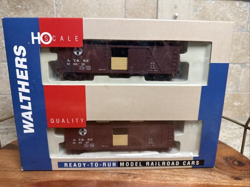 Walthers escala HO 932-22121 40' caja de madera coche paquete de 2 con puertas de grano ATSF Santa Fe | Zustand: New