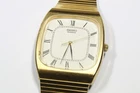 Vintage Seiko 6431-5060 Watch Gold Quartz Dress Square Roman Classic Design
