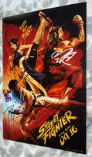 Street Fighter Signed 12x18 Photo Noah Centineo, Jason Momoa, Roman Reigns +1