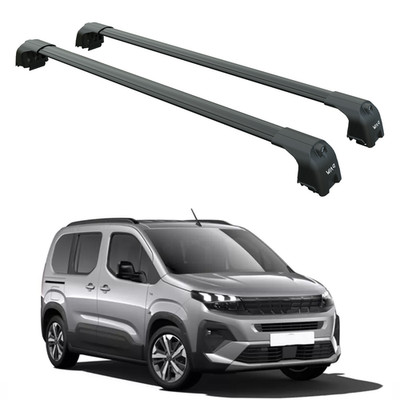 For Peugeot Rifter 2023-2026 Roof Rack System, Aluminum Cross Bar, Flush Rail, B