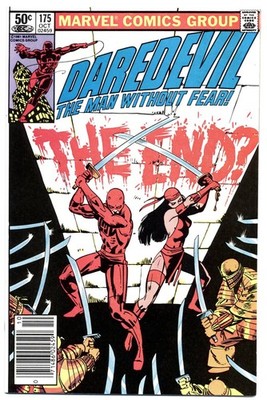 Daredevil #175 NM, Frank Miller, Elektra, Newsstand Marvel Comics