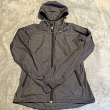 Nike Windbreaker Jacket Women's Small Black Hooded Sportswear Athleisure