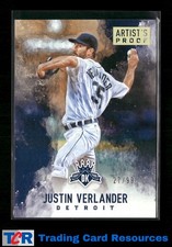 2017 Panini Diamond Kings #65 Justin Verlander Artist's Proof Gold #/99