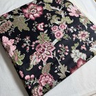 Waverly Ashley Cottage Fabric Floral Drapery Black Pink 48" x 9 1/2 yds Scotchgd