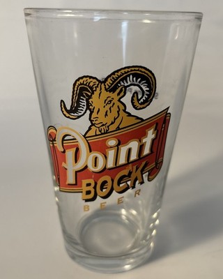 Vintage Point Bock Beer Pint Glass Stevens Point Rams Head Brewery Wisconsin