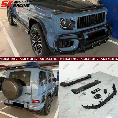 Front Rear Lip Side Mirror Cover Caps Kits For Benz G63 AMG W465 25UP Dry Carbon