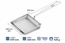 80 Mesh Business Professional Skimmer 8" / 20cm Square Fat Oil Skimmer Fish Chip