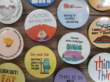 Weight Loss Conscious Pin Lot Think Thin Diet Other One Magnet Vintage