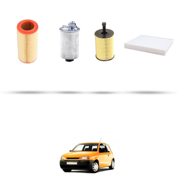 Hoffcar Set Service - 4 Filter FüR Seat Arosa 1.4 Tdi 55Kw Von 1999-image