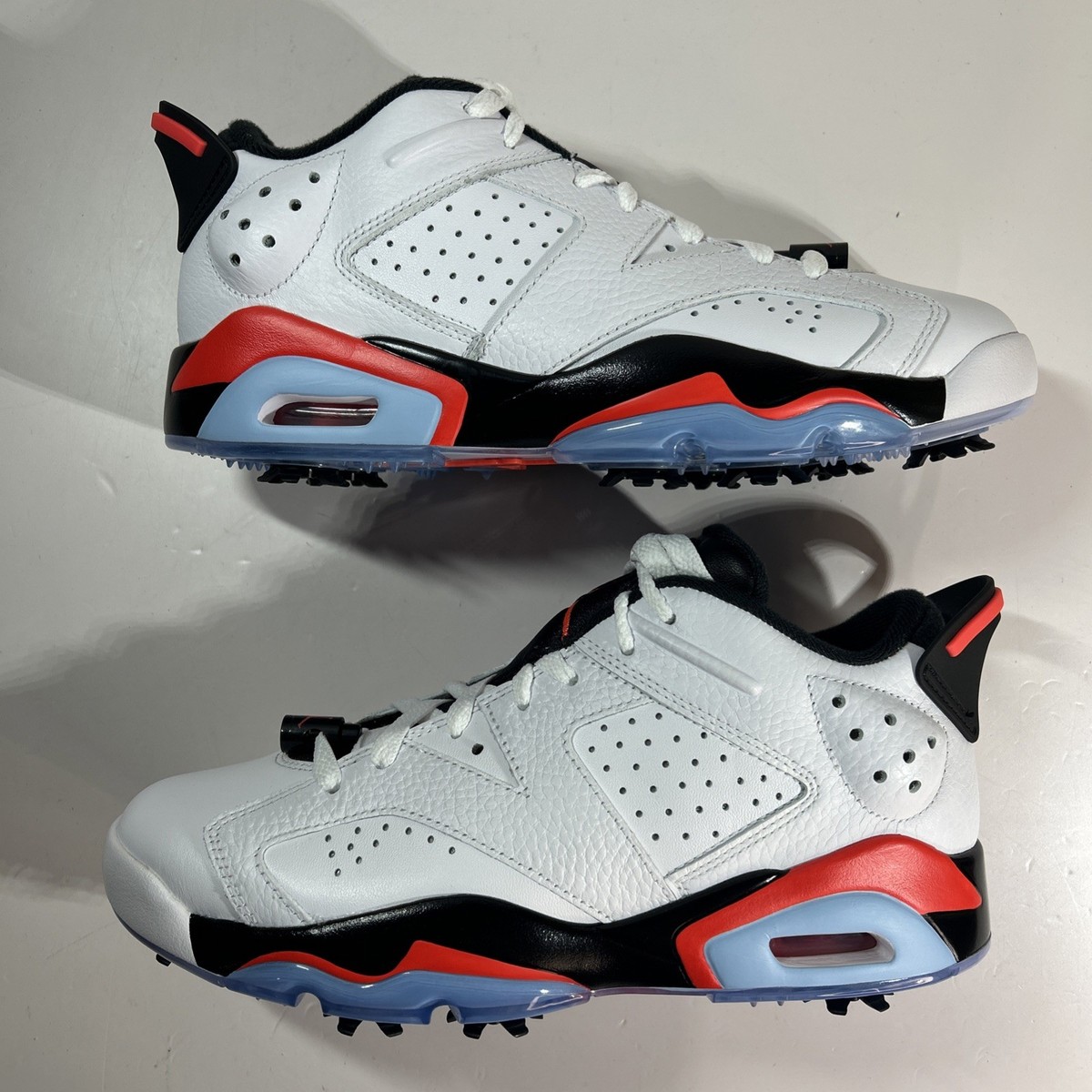 Nike Air Jordan 6 Low White Infrared Leather, Size 8 Black Red, DV1376-106 Air Jordan 6 Retro Low Golf  main image 4
