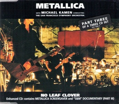 METALLICA   No Leaf Clover #3 (Euro CD, 2000) New! ~ old store stock ~ w/CD-ROM