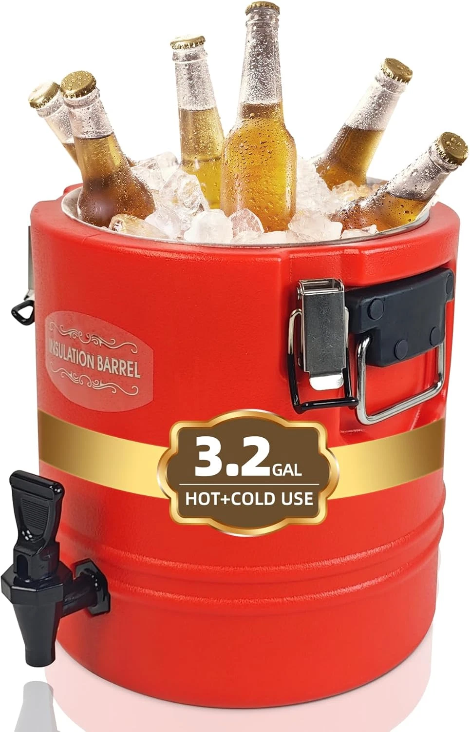 12L Insulated Drink Dispenser - Hot & Cold Beverage Cooler for Parties & Camping