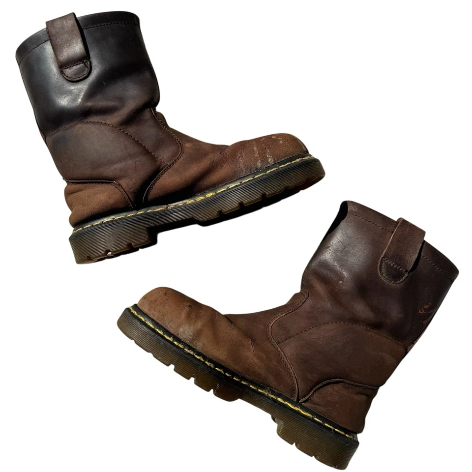 Рабочие ботинки Dr Martens Icon со стальным носком коричневые кожаные M9 L10 промышленные антистатические - Изображение 4 из 4