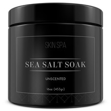 Mineral Sea Salt Soak - Unscented   16oz 453gr 