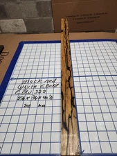 Black and White Ebony  Wood turning  blank  2 1/4 "x   3/4"x   40 1/2  " EBW322