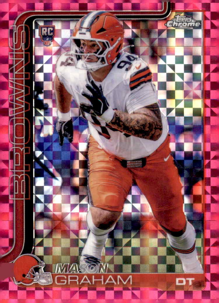 Mason Graham RC 2025 Topps Chrome Hot Pink X-Fractor Rookie