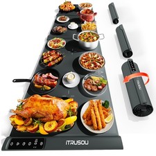 Expandable Food Warming Mat   54"x16" Warming Mat for Food with 7 Temp Settin...