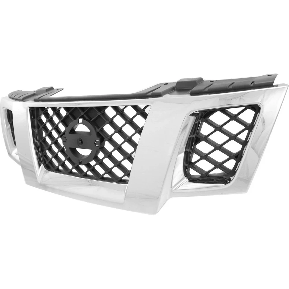 Fit For 2009-2021 Nissan Frontier Grille Assembly Chrome Shell w/ Black Insert - Image 3 of 4
