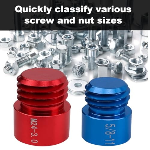 44pcs Nut and Bolt Thread Checker, Thread Gauge for Tricky Areas, 23 Inch & 21 