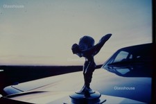 1970's ROLLS ROYCE CAMARQUE HOOD ORNAMENT IN DESERT AT DUSK, 1980's PHOTO SLIDE