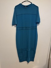 Womens Nina Parker Dress Plus Size 1X Blue