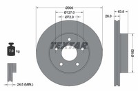 2Er-Set 2Er Set Bremsscheibe Textar 92113600 Jeep 52098672