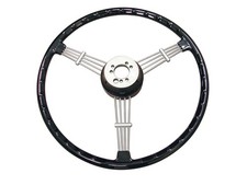 Empi Black Banjo Style Vintage Steering Wheel 15-12in - 79-4059-0