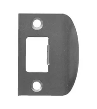 Matt Steel Door Lock Latch Striker Strike Striking Plate Pad Bolt Jamb D Set