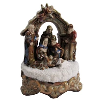 Christmas Nativity Wind Up Musical Ceramic Figurine