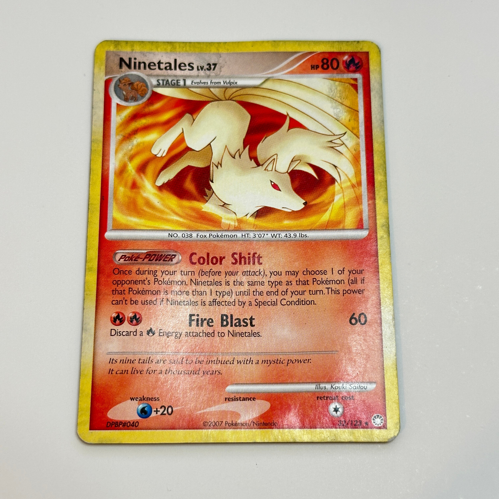 Ninetales LV.37 32/123 - Pokemon Mysterious Treasures Card HP/DMG
