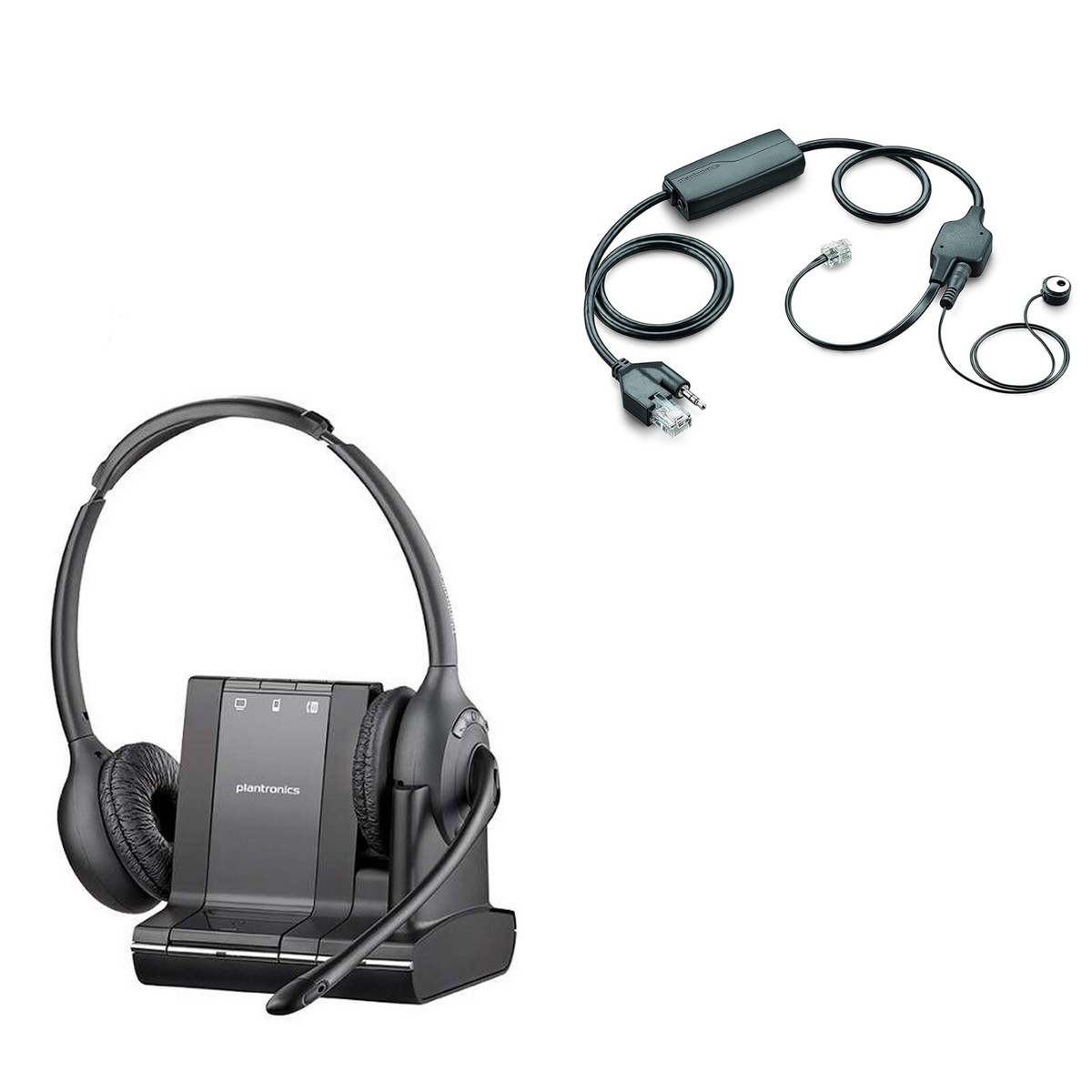 PLANTRONICS Savi W720 Wireless Headset System with APV-63 Avaya EHS Cable
