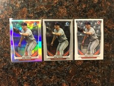 Sam Travis RC LOT 3x 2014 Bowman Draft Refractor Chrome & Base #CDP61 Red Sox