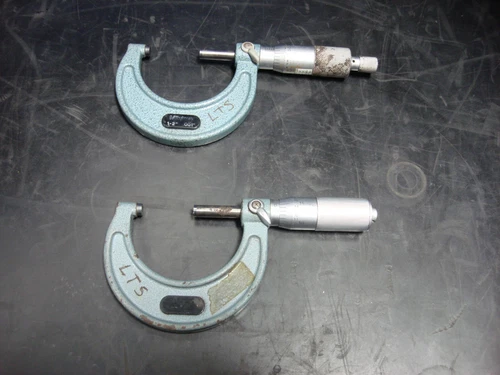 LOT OF 2 MITUTOYO OUTSIDE MICROMETERS CALIPERS 103-178 1"-2" .001"