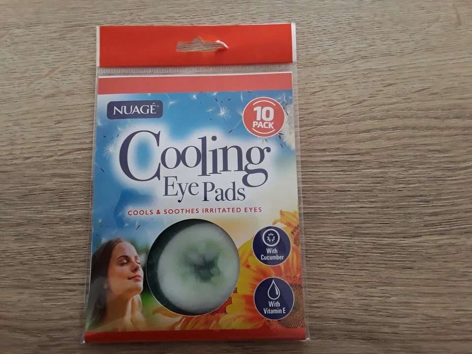 NUAGE 10 Cucumber Soothing Cooling Eye Pads For Tired Eyes With Aloe Vera & Vitamin E