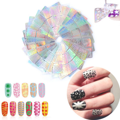 24Pcs Nail Art Vinyl Guide Stickers Manicure Stencil Hollow Decoration NH2