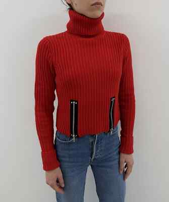 Jean Paul Gaultier Lindex Knit Red Sweater Womens Size XS | eBay