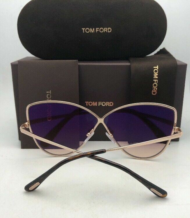 New TOM FORD Sunglasses ELISE-02 TF 569 28T 65-5 Gold Cat  display picture 2