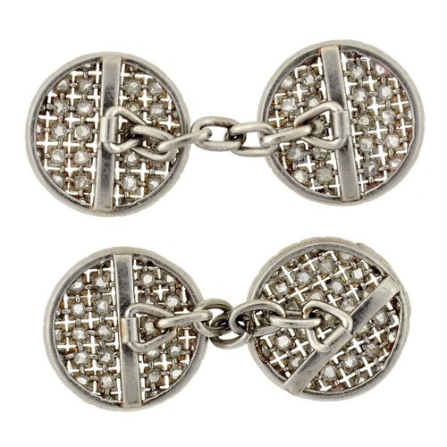 3.05ct Natural Round Diamond 14k Solid White Gold Anniversary Men Cufflink - Picture 8 of 8
