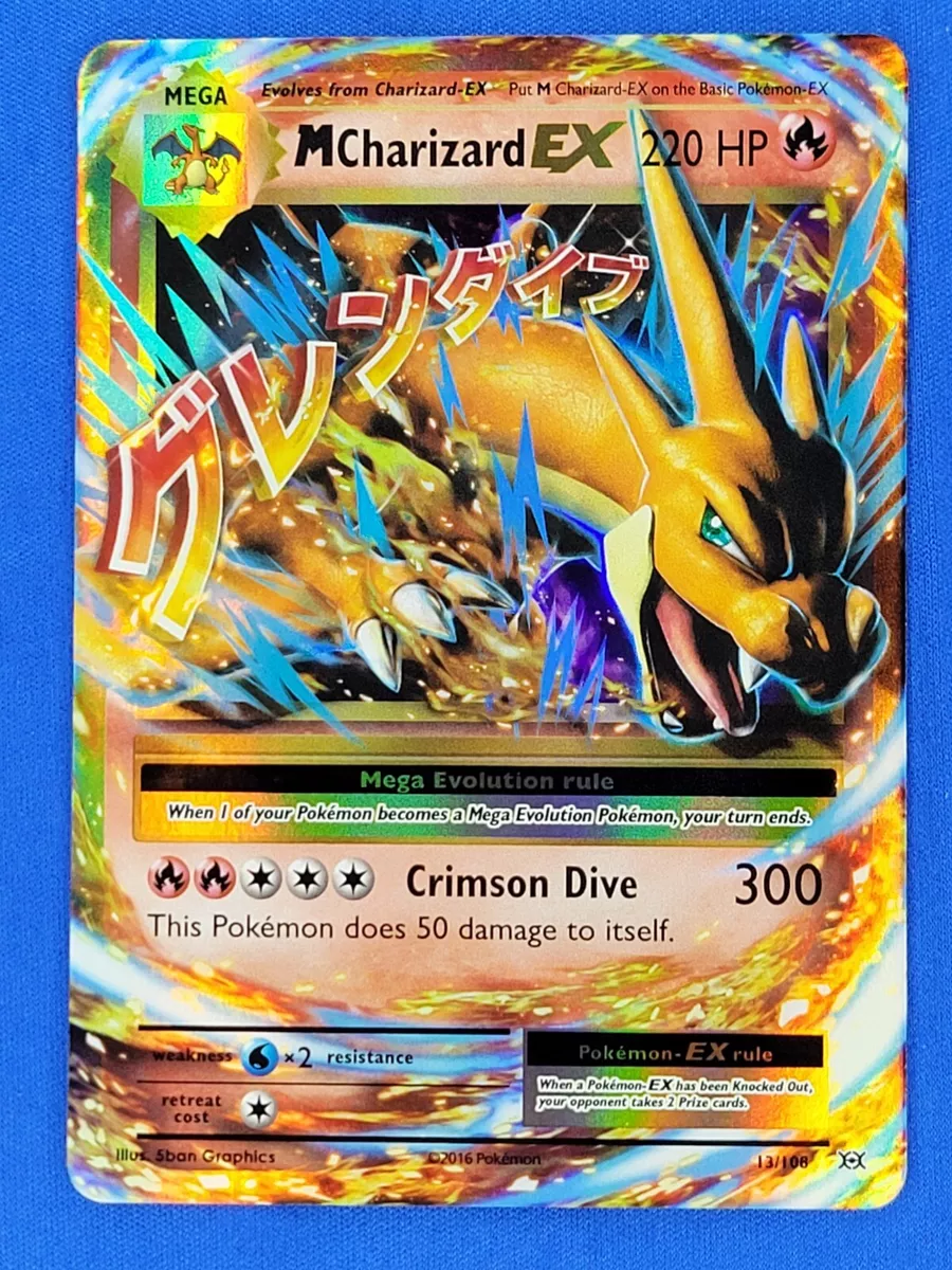 2016 Pokemon XY Evolutions Mega M Charizard EX 13/108 Ultra Rare