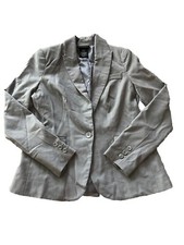 Metaphor Gray Blazer Long Sleeve Flat pockets One Button Size 2 Career Work