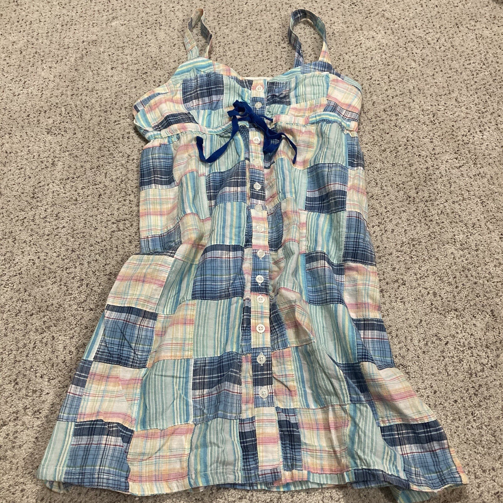 Born Barefoot Multicolor Patchwork Tank Dress Siz… - image 1