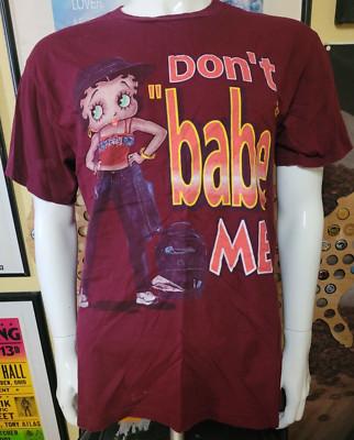 VTG Freeze Betty Boop Don't Babe Me Sexy Cartoon Hip Hop T Shirt Medium Y2K