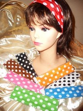 Polka dots Punkte Haarband 60er Jahre stile, Rockn Roll Retro Rocke billy 8 Farb