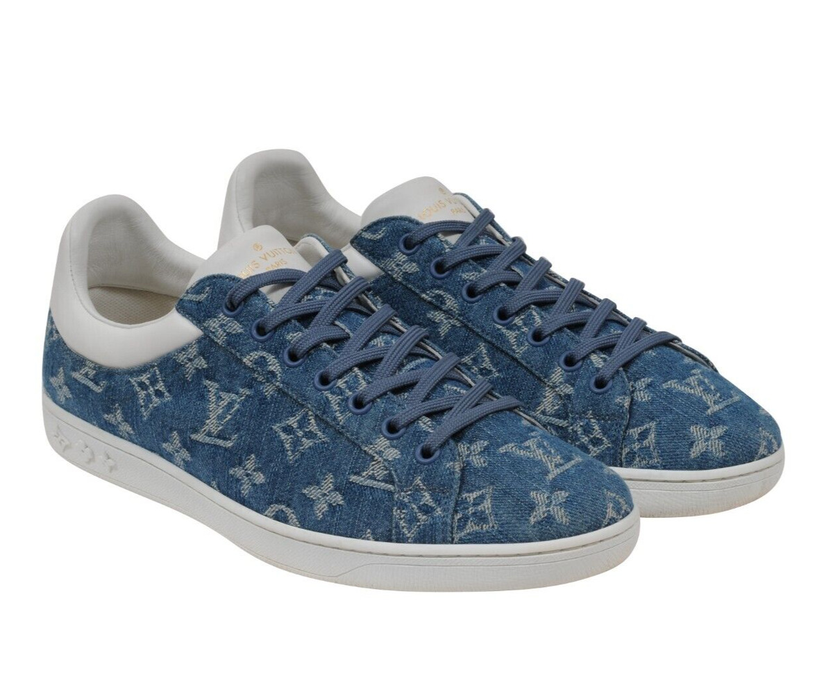 Louis Vuitton Mens Luxembourg Sneakers US7.5 LV6.5 Blue Monogram