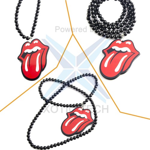 Rolling Stones Big Tongue Car Auto Pendant Ornament Rearview Mirror Hang Charm - Picture 2 of 6