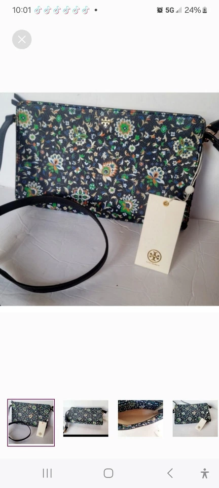 Кожаная сумка через плечо Tory Burch Soleil KERRINGTON НОВАЯ С БИРКОЙ - Изображение 2 из 4