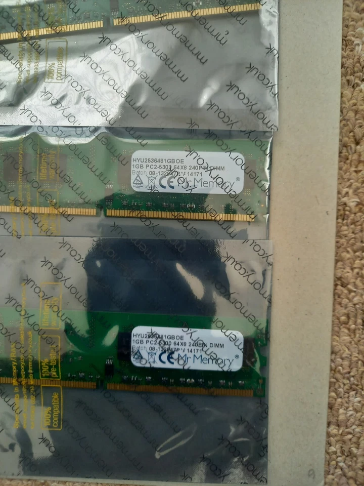 HYPERTEC 4 X 1GB (PC2-5300 667MHZ) DDR2 Desktop PC Memory ** (100% Sealed) **  - Image 3 of 4