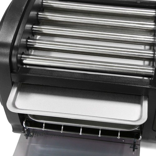 Forno Tostapane Hot Dog Timer 30 Min Acciaio Inox Rulli Termici Cuocere Briciole Vassoio - Foto 3 di 8